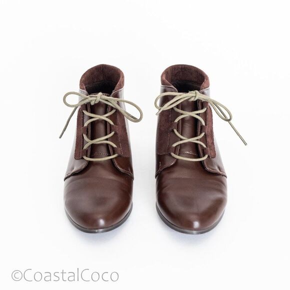 Chelsea Crew Felix Brown Lace up Ankle Bootie 8, Retro Cowgirl Vintage Festival - Picture 4 of 10